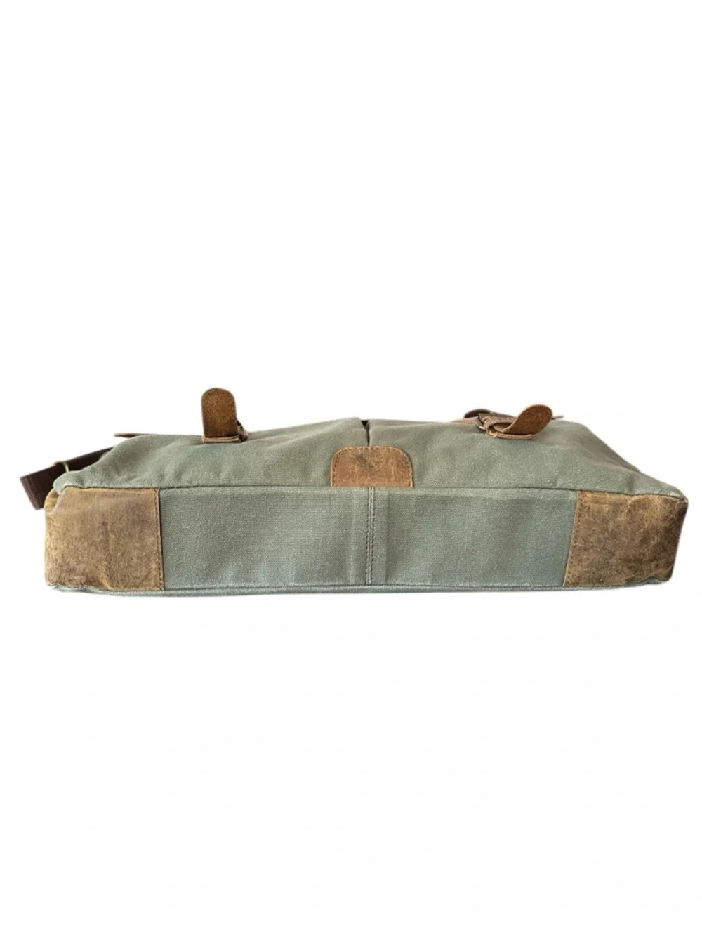 Devil‎ Hunter Handmade Distressed Leather & Canvas Slouchy Messenger Bag Laptop